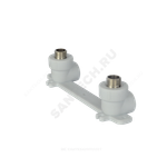 Планка монтажная PP-R белая Дн 20х3/4" НР под смеситель с водорозетками VALFEX 10124320