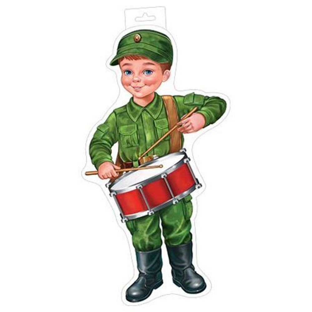 Плакат фигурный" Военный барабанщик"
