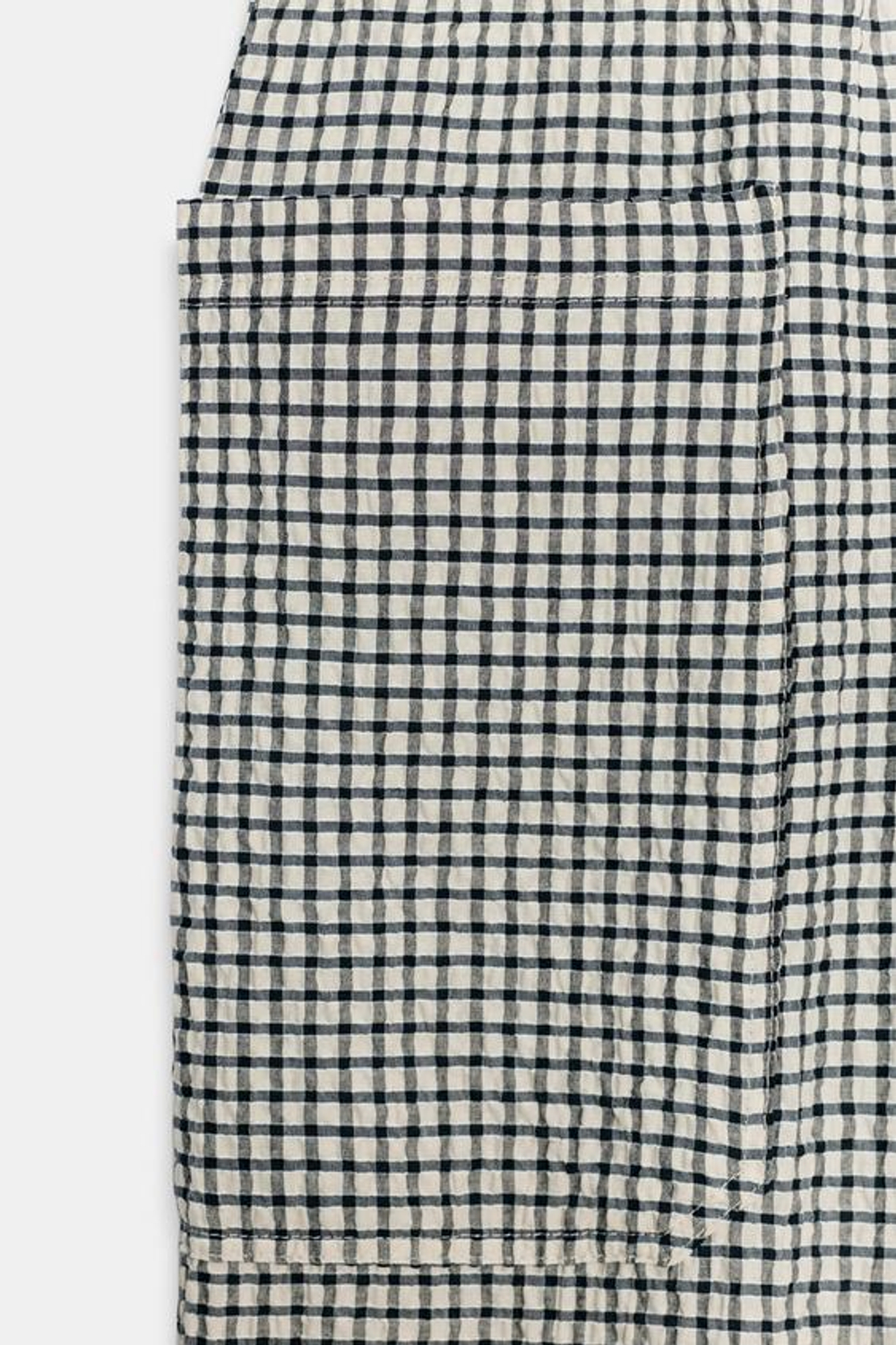 ZARA БРЮКИ В КЛЕТКУ С ЭЛАСТИЧНЫМ ПОЯСОМ, БЕЛЫЙ/ЧЕРНЫЙ