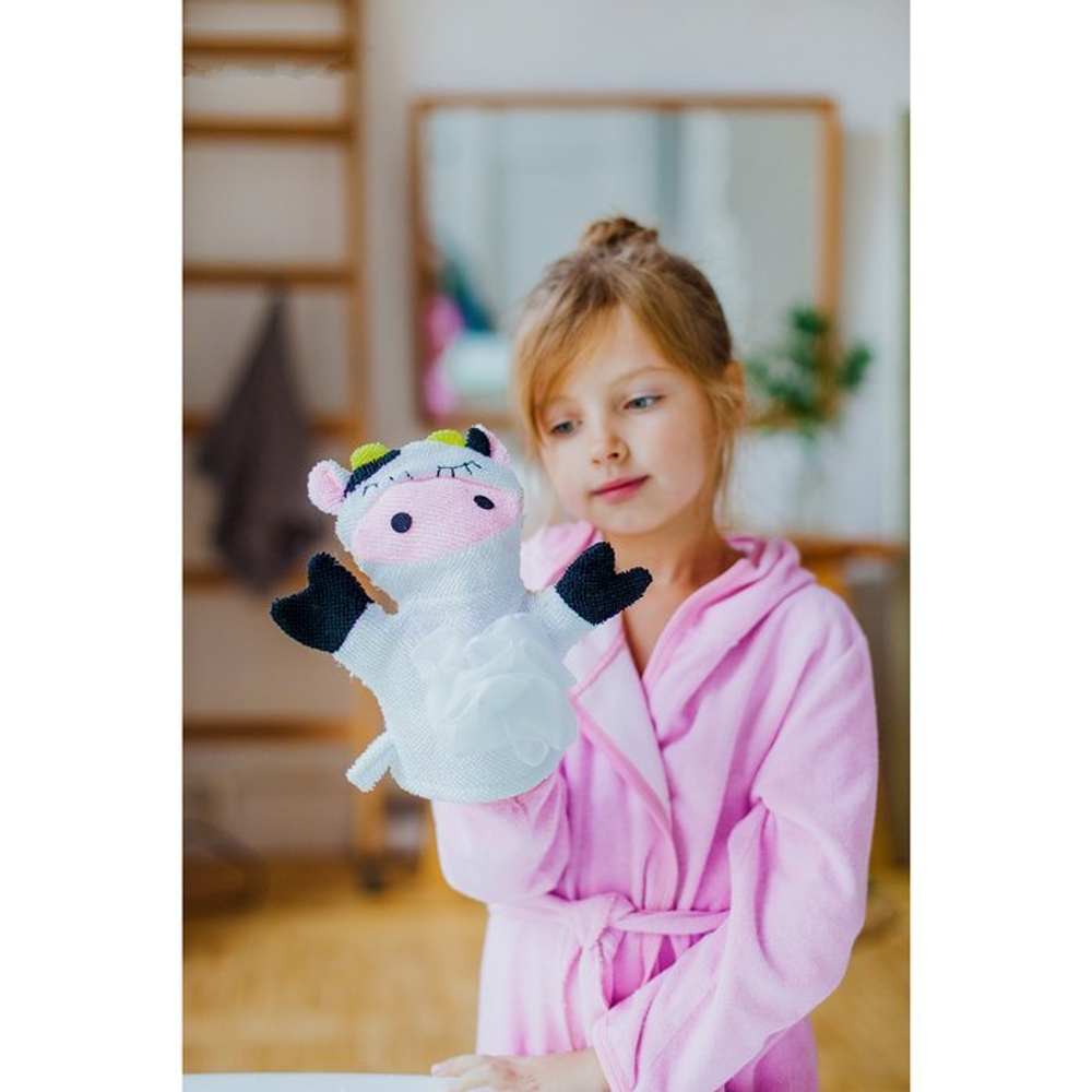 4442516 Мочалка варежка детская "Му-му"