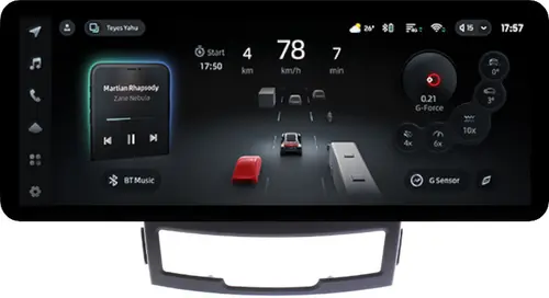 Магнитола для SsangYong Actyon 2 2011-2013 - Teyes CC4PRO монитор 12.3" 2K QLED + рамка 9, Android 13, Быстрейшая, Snapdragon 778G, ИИ, CarPlay, DSP, 4G SIM-слот