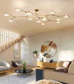 Ceiling design lamp  Branching Discs by Lindsey Adelman (9 lampshades,  Black)