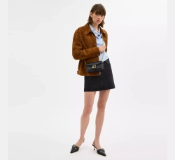 COACH СУМКА ЧЕРЕЗ ПЛЕЧО TABBY 19 С ЦЕПОЧКОЙ, ЧЕРНЫЙ