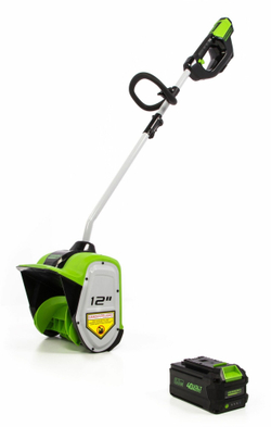 Снегоуборщик-снеголопата GREENWORKS GD40SS 40В,б/щ,30 см,1хАКБ 4 А.ч и ЗУ (2600807///)