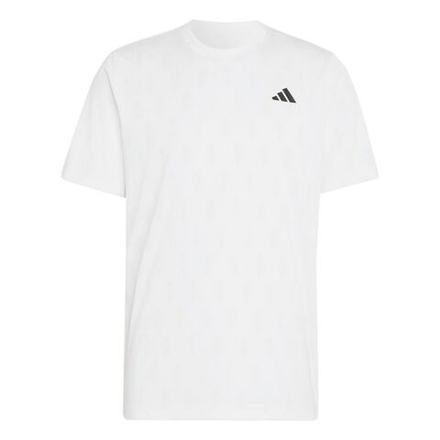 Мужская теннисная футболка Adidas Club Climacool Graphic - white/dash grey