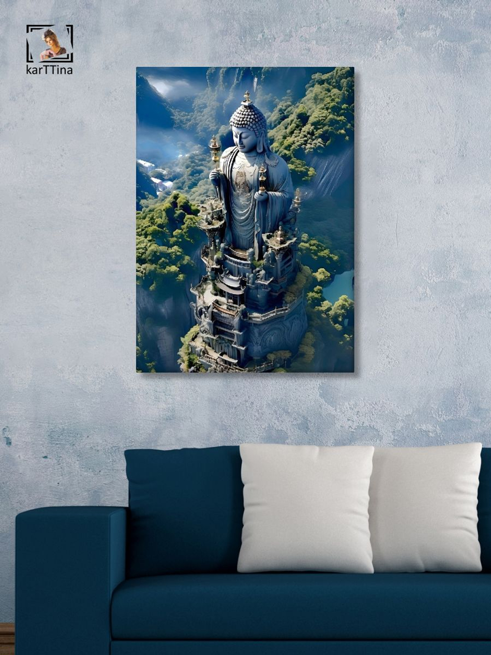 Картина Будда и ветвь мудрости модульная 50x70см 1шт.