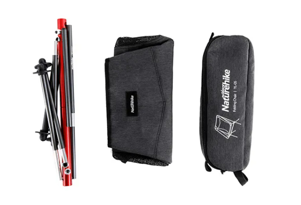 Кресло туристическое Naturehike YL05 складное, черное, до 150 кг
