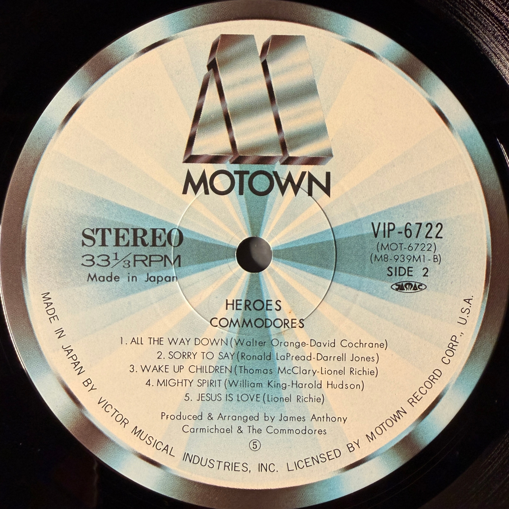 Commodores – Heroes (Япония 1980г.)