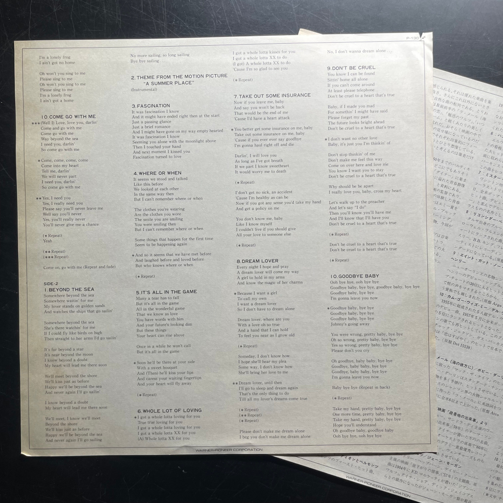 Diner - Original Motion Picture Soundtrack (Япония 1982г.) Promo