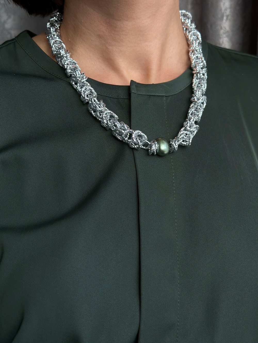 HMG 1131 S/Green Колье  Византия арт.1657