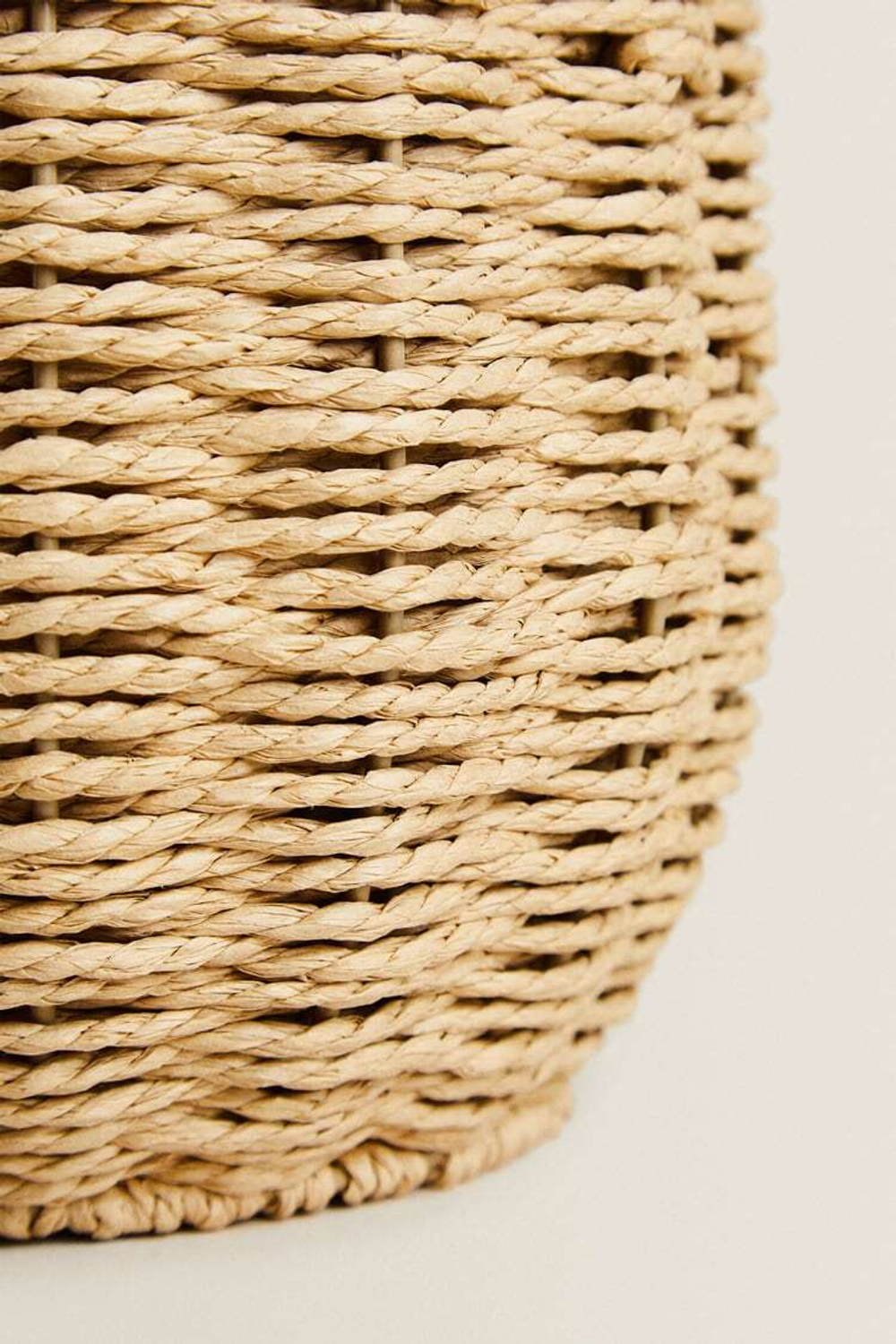 ZARA HOME КОРЗИНА ДЛЯ БУМАГ СО СЪЕМНОЙ КРЫШКОЙ, СВЕТЛО-БЕЖЕВЫЙ