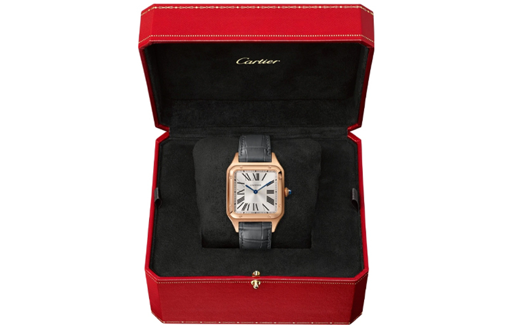 CARTIER SANTOS DE Quartz Movement 30m Water Resistance Men"s Watches Watch 43.5*31.4mm Silver Dial