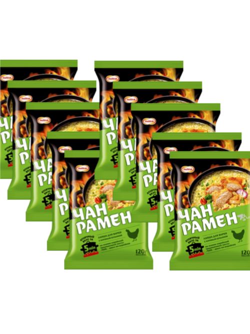 Лапша для варки Чан Рамён со вкусом курицы 120 г 10 шт