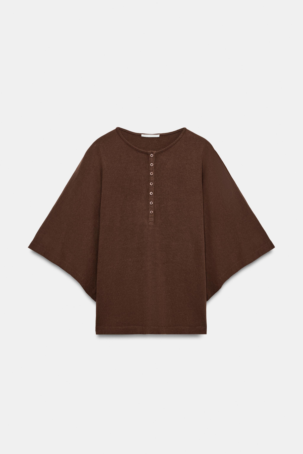 ФУТБОЛКА С ВОРОТНИКОМ ХЕНЛИ — ZARA