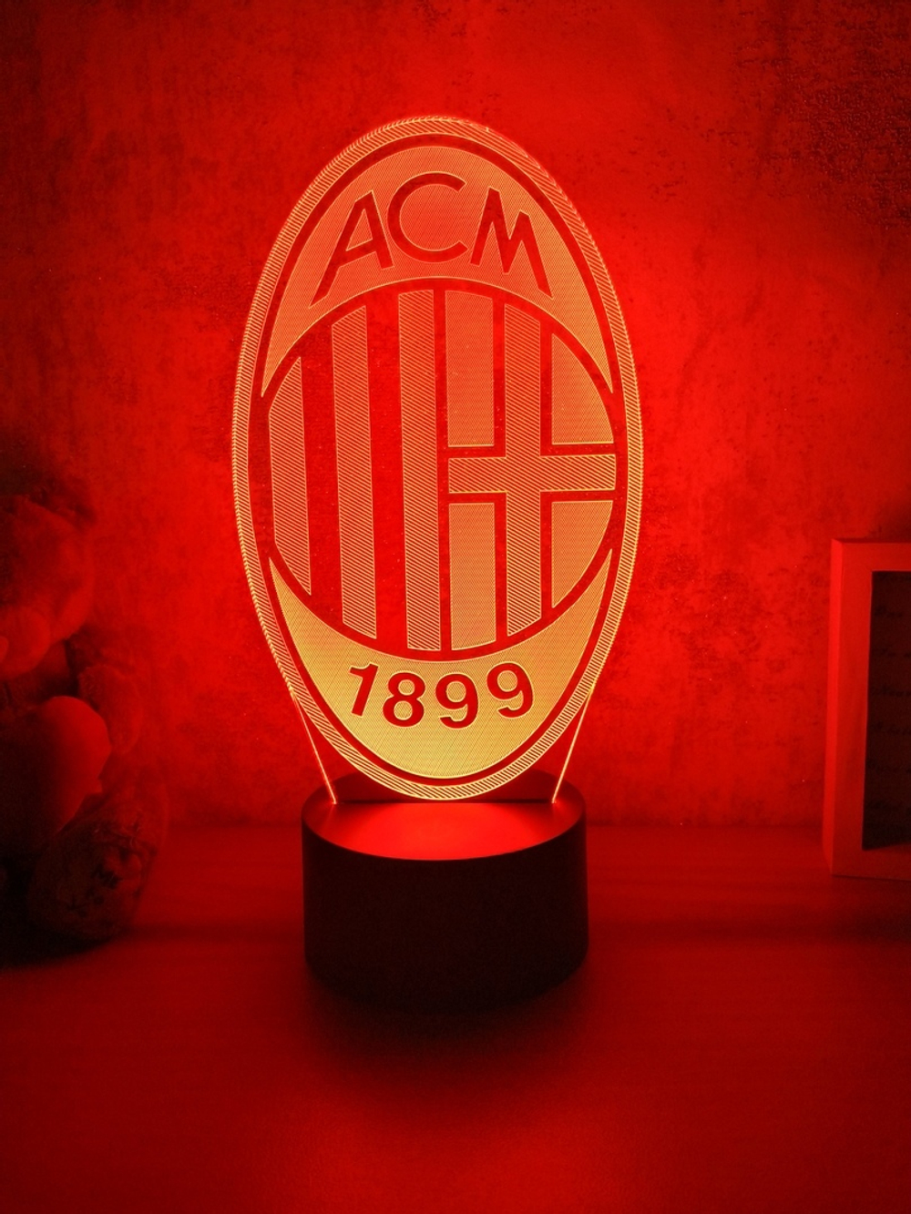 3D Светильник "AC Milan" (ФК Милан)