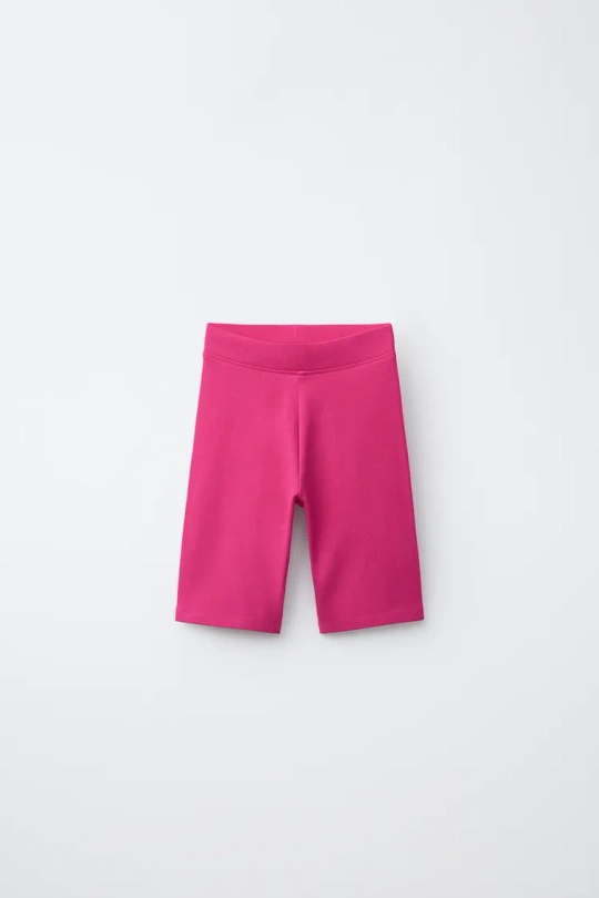 ZARA ОДНОТОННЫЕ ВЕЛОСИПЕДКИ, ЦВЕТ ФУКСИИ