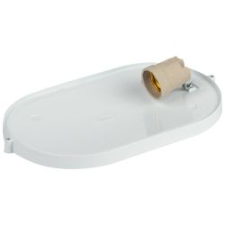 Светильник ЭРА НБП 04-100-001 Акватермо алюминий/стекло IP54 E27 max 100Вт 280х160 овал белый | Светильники ЖКХ IP54