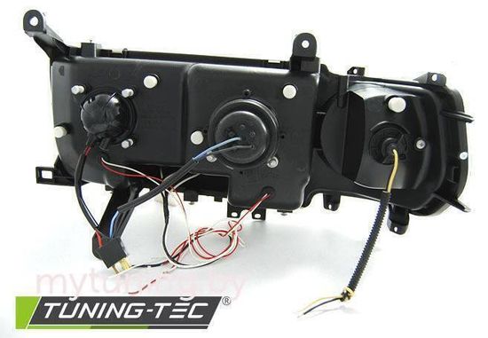 Передние фары Angel Eyes для Toyota Land Cruiser 80 (90-97) Black
