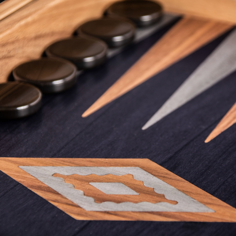 Нарды BACKGAMMON Нарды с боковыми стойками Manopoulos Черный / Серый / Коричневый