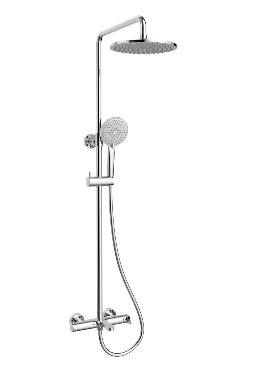 Душевая стойка Vincea Рондо (Rondo) VSFS-1R1CH с изливом, хром