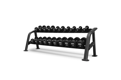 Набор обрезиненных гантелей BRONZE GYM, 2.5-25 кг - 10 пар, шаг 2,5 кг