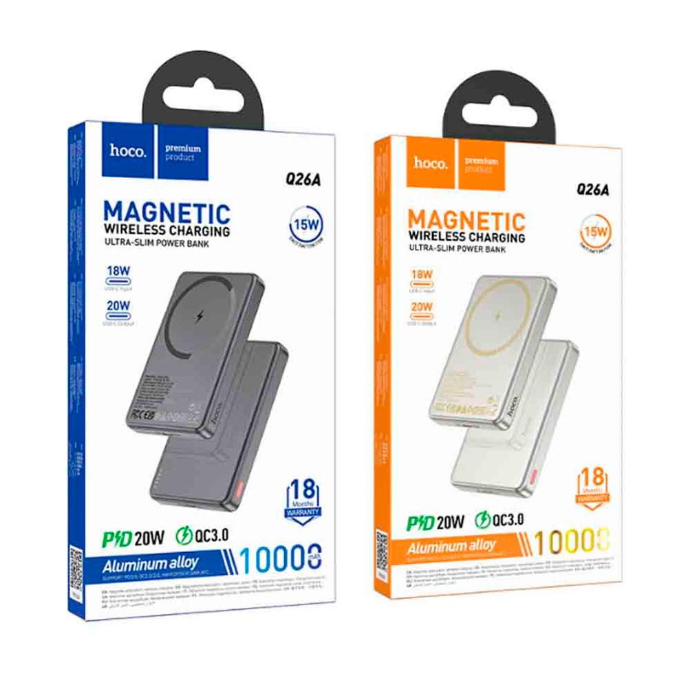 Портативный аккумулятор Hoco Q26A, Joy, 10000mAh, QC3.0, PD 20Вт, Золотой