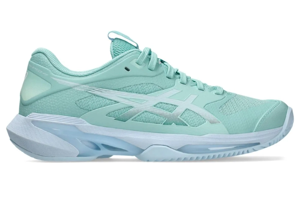 Женские теннисные кроссовки Asics Solution Speed FF 4 Clay - oasis green/light blue