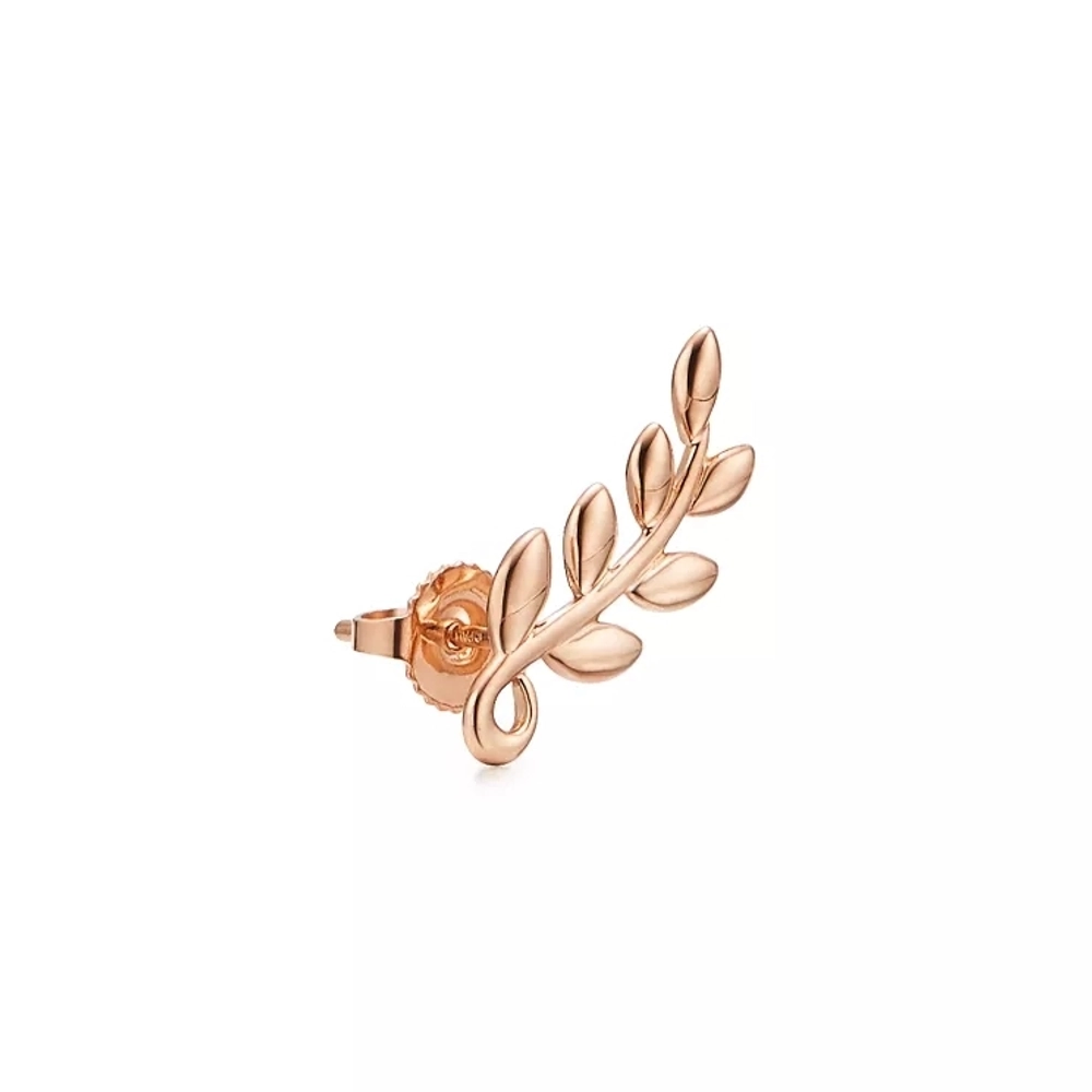 Серьги из розового золота 18k🌿Tiffany. Olive Leaf