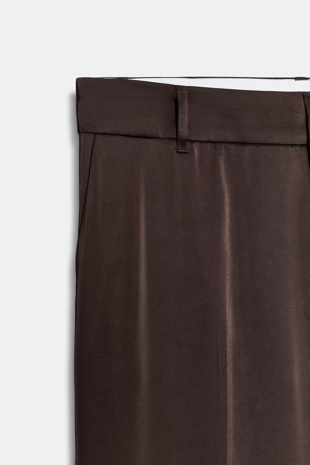 АТЛАСНЫЕ БРЮКИ С НИЗКОЙ ПОСАДКОЙ — ZARA
