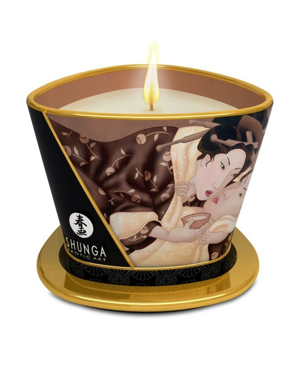 Массажная свеча Excitation Chocolate с ароматом шоколада - 170 мл