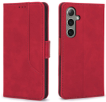 Стильный чехол-книжка из кожи для SAMSUNG S24 (не ULTRA/ FE/ PLUS!) с отделом для наличных, 3 слотами для карт и подставкой