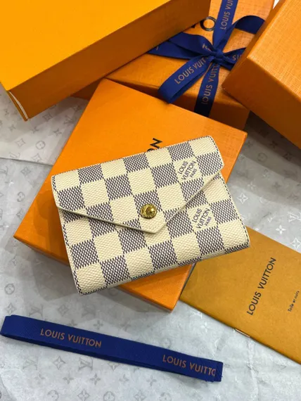 Кошелек Louis Vuitton Victorine канва Damier Azur светло-серый