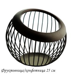 Lenardi 401-085 Фруктовница/конфетница 25см (х8)Металл