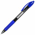 Ручка шариковая автоматическая с грипом BRAUBERG OFFICE STYLE, 1шт, СИНЯЯ, игольчатый наконечник 0,7мм, линия 0,35мм, тонированный корпус, 144210