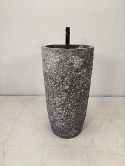 Раковина напольная из мрамора Pedestal Grey Marmo MN-65922 45х45х90 из натурального камня