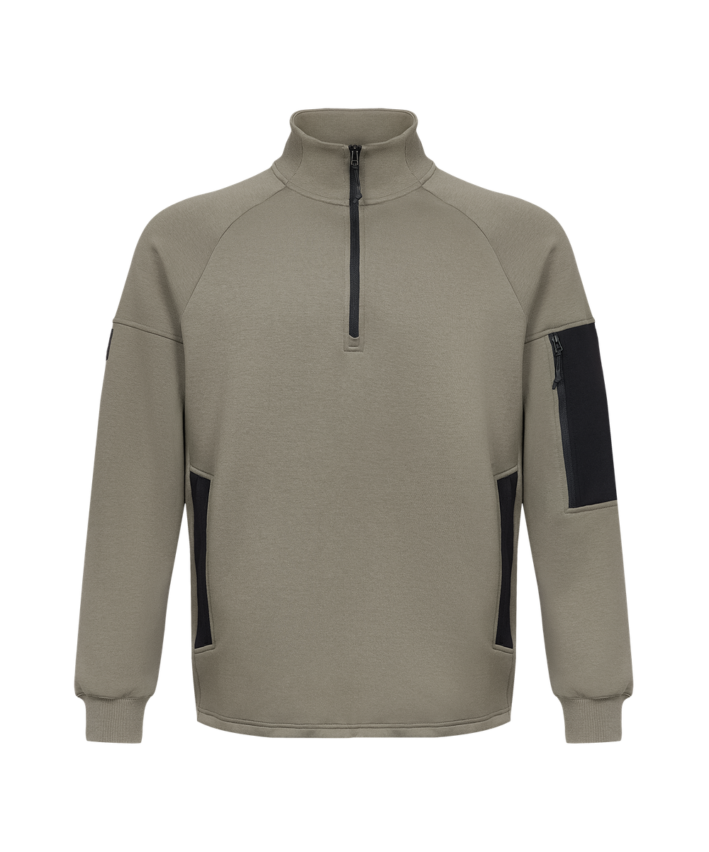 Свитшот на молнии 1/4 JOGEL Power Inside Half Zip Sweatshirt, черный/оливковый