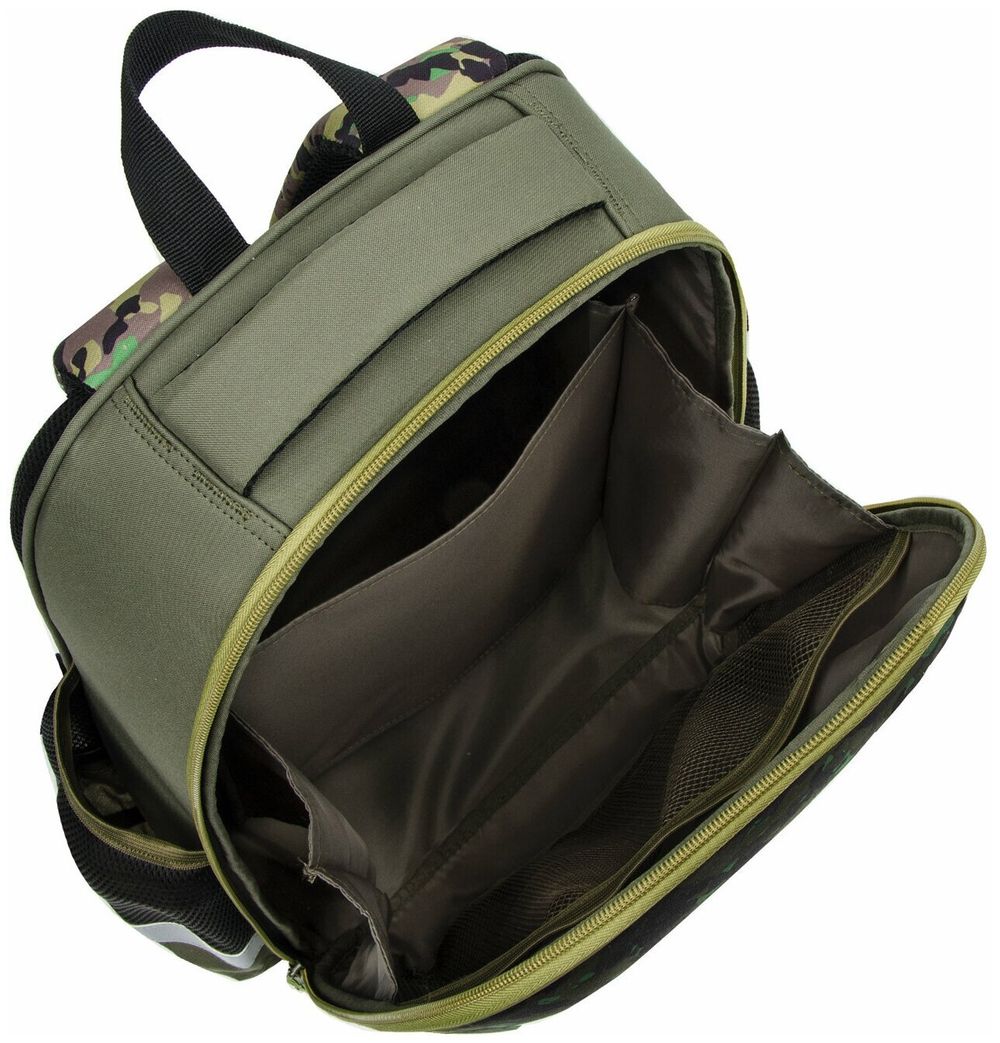 Ранец ПИФАГОР EVA BASIC, 1 отделение, "Military", 39х30х16 см, 229939