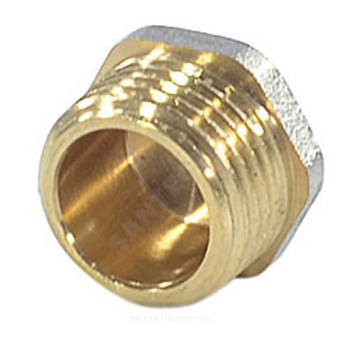 Заглушка латунь никель Ду 20 (3/4") НР 9017 ГОСТ 32585-2013 Aquasfera 9017-02