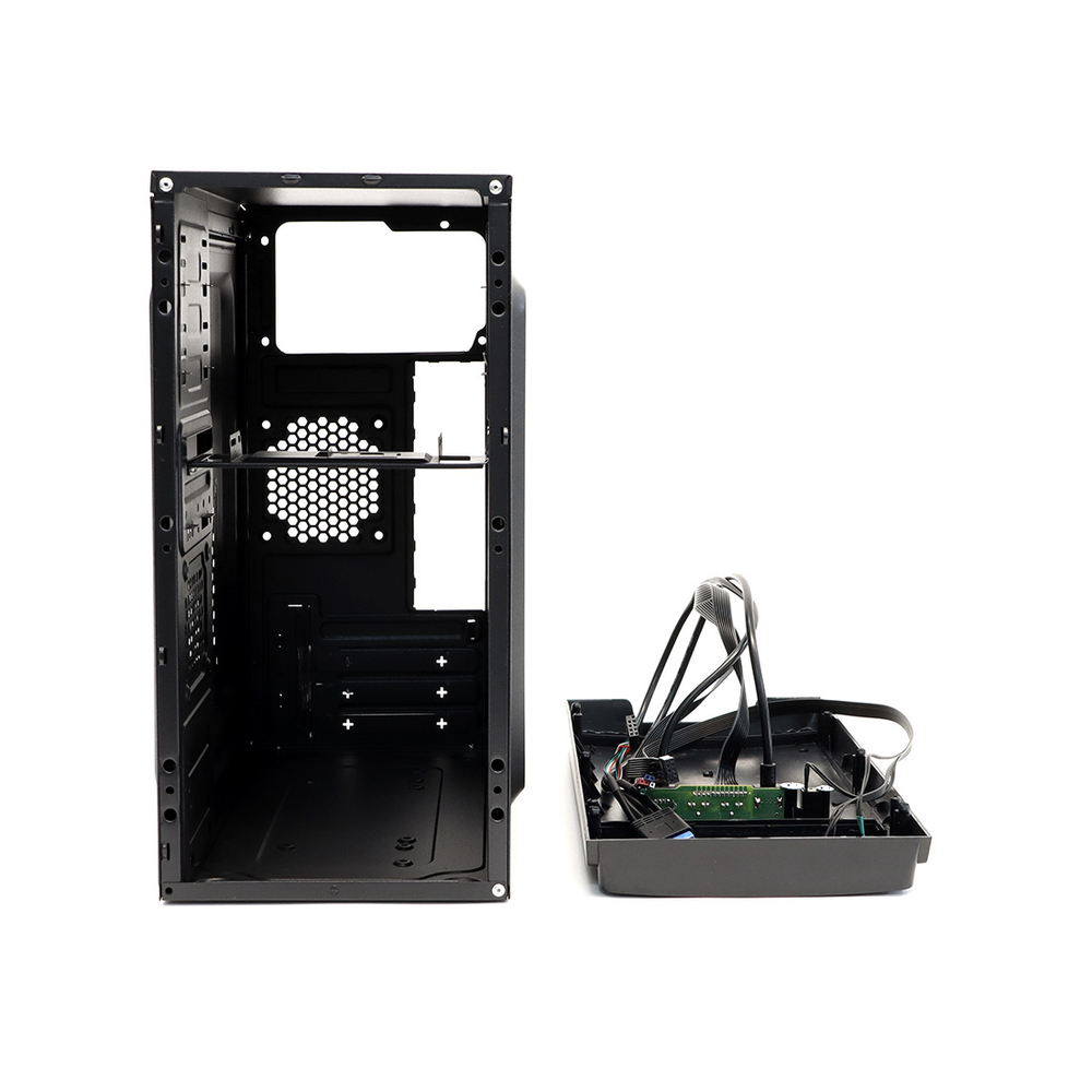 Корпус BaseTech M3301, Без БП, mATX, чёрный, 2xUSB3 (BT-M3301-B)