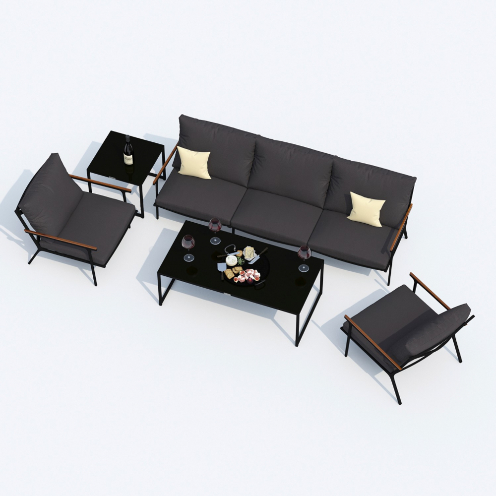 Диван трехместный Ideal Patio ФЕСТА антрацит