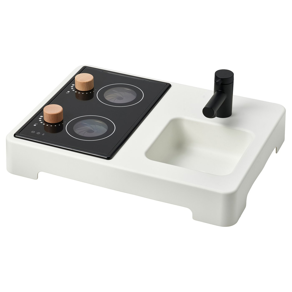 IKEA STENMUS  (ИКЕА СТЕНМУС)  -  Игрушечная мини-кухня - белый/чёрный