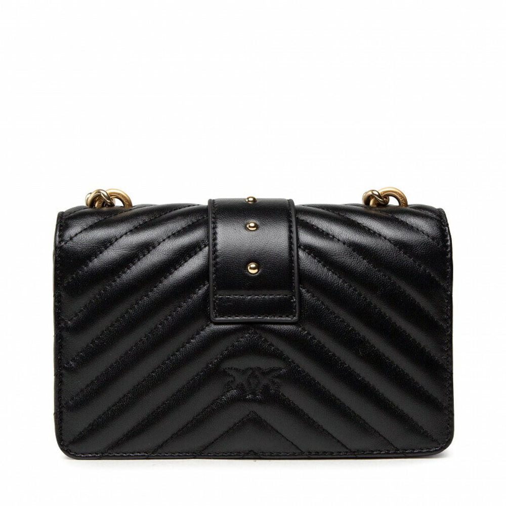 MINI LOVE BAG ICON V QUILT JEWEL – black