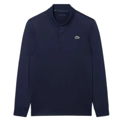 Мужская теннисная футболка с длинным рукавом Lacoste Regular Fit Ultra Dry Long Sleeved Golf - midnight blue