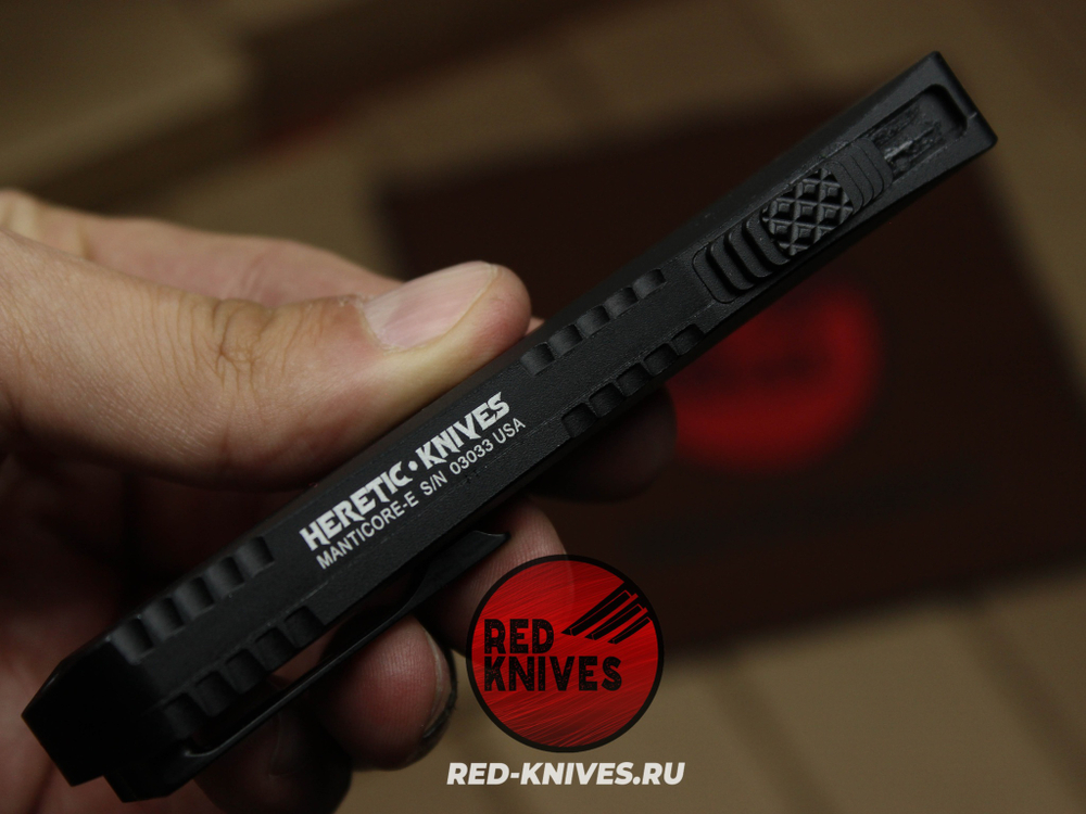 Heretic Knives Manticore-E S/E - черная рук, черный клинок RK/Н96