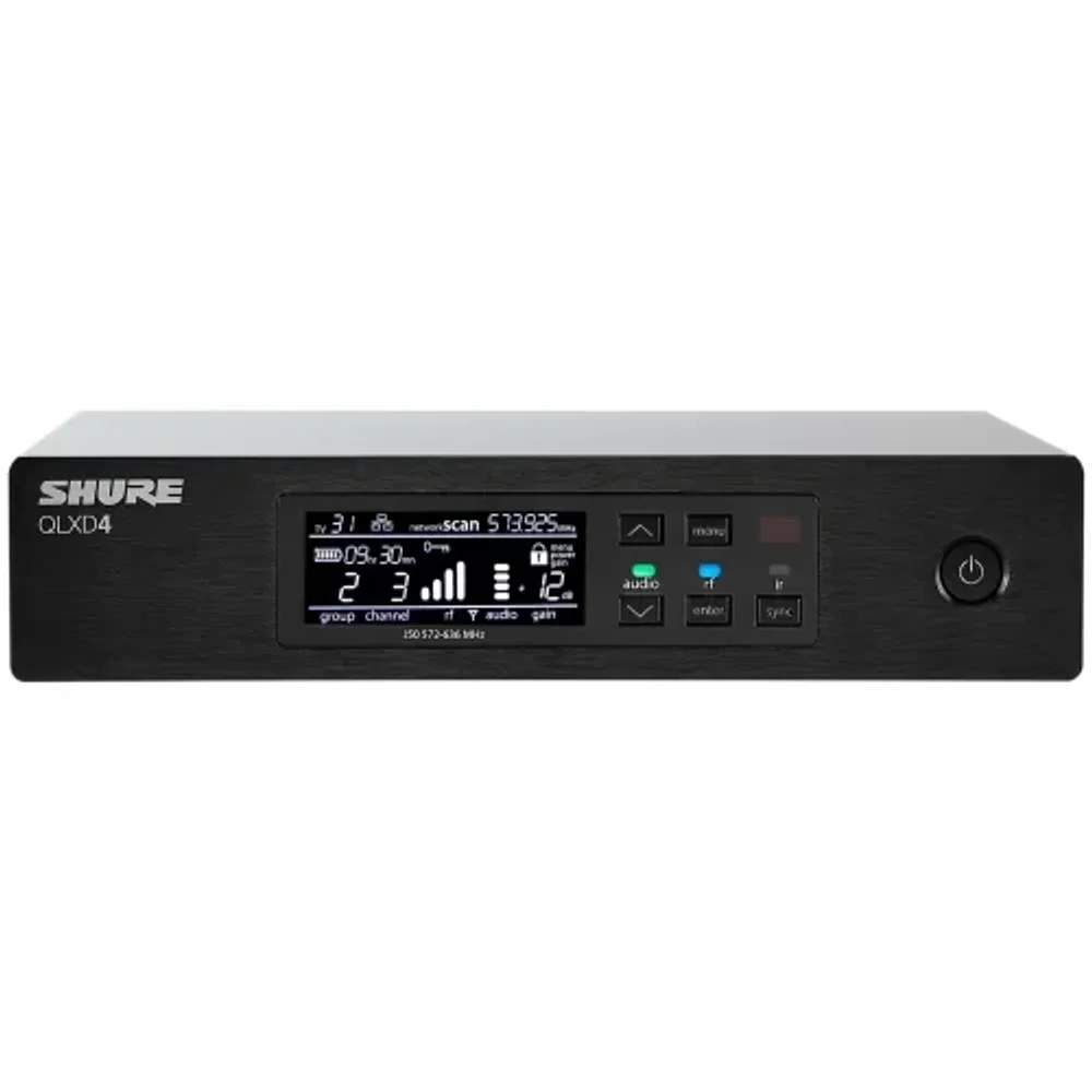 Shure QLXD4E — цифровой одноканальный приемник (24 бит, Ethernet, AES-256)