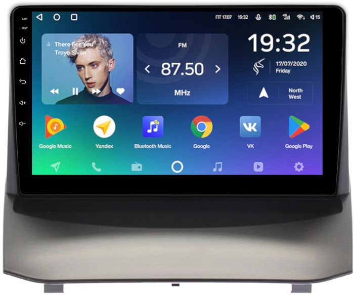 Магнитола для Ford Fiesta MK6 2012-2018 (голубой БК, рамка тип 1) - Teyes CC2 PLUS монитор 9" QLED, Android 10, Быстрая, SIM-слот