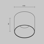 Накладной светодиодный светильник Maytoni Alfa LED C064CL-01-25W4K-D-RD-B