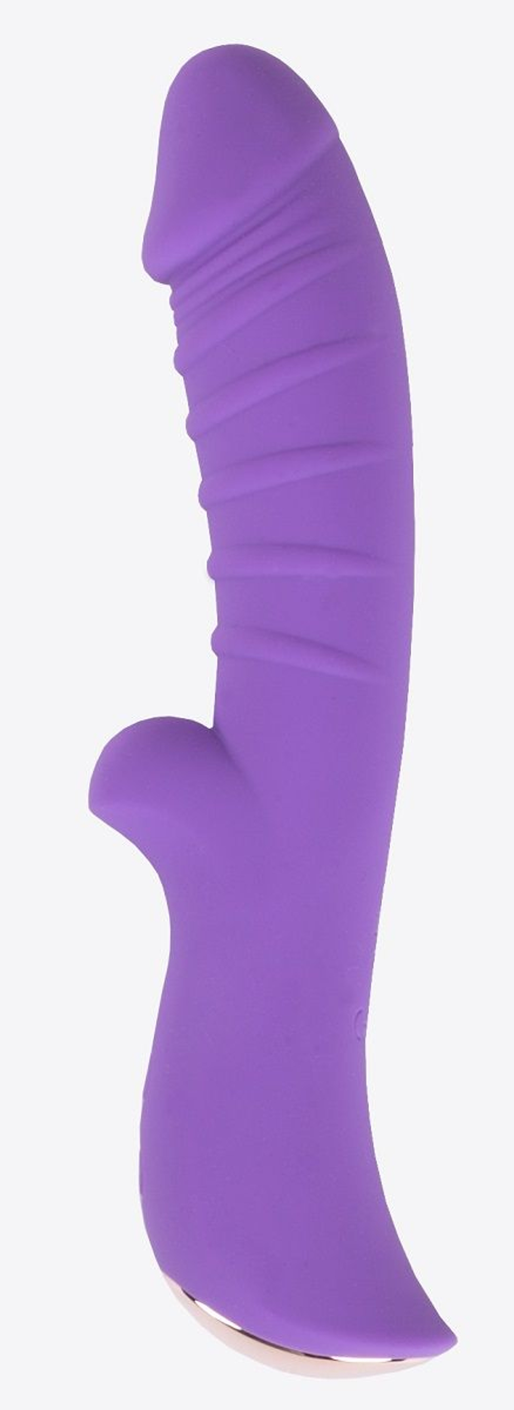 Фиолетовый вибромассажёр с рёбрышками Ribbed - 18 см. (Цвет: фиолетовый)