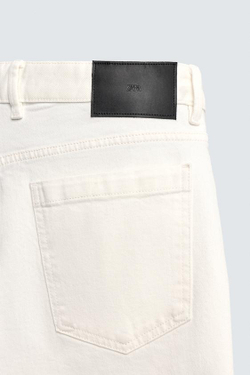 ZARA БРЮКИ STRAIGHT FIT С ЗАНИЖЕННОЙ ТАЛИЕЙ, ЖЕЛТОВАТО-БЕЛЫЙ