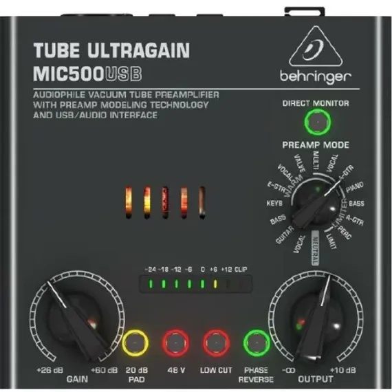 Behringer MIC500USB - микрофонный/инструментальный предусилитель